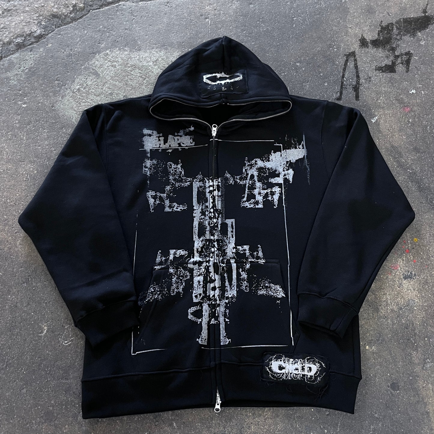 HALO FULL ZIP HOODIE [Black]